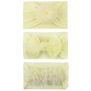 Conjunto Faixa 3 Peças Flor Nó e Laço