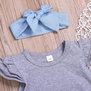 Conjunto 3 Peças com Calça Clochard - Tamanhos de 3 meses a 2 anos