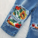 Conjunto Calça Jeans e Ciganinha - Tamanhos de 1 a 5 anos