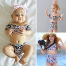 Conjunto Biquíni Câmera Baby Girl - Tamanhos de 0 a 3 anos