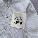 Camisa Casual Listrada com Olhinho - Tamanho de 0 a 4 anos