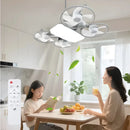 CALORDRON - Ventilador de Teto 2 em 1- Silencioso com Luz LED Dimerizável – Design Dobrável, Elétrico e Moderno